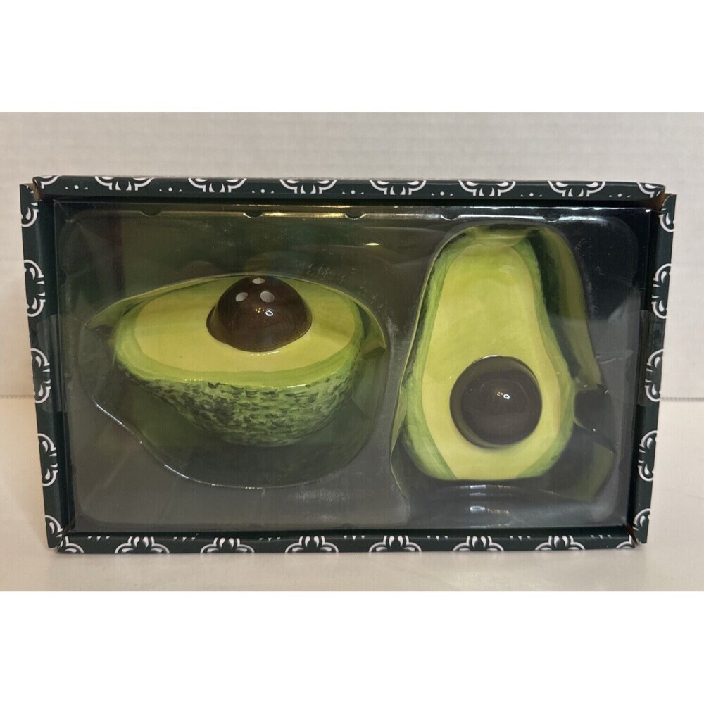 Sheffield Home Avocado Ceramic Salt &‎ Pepper Shakers Entertaining Taco Fiesta